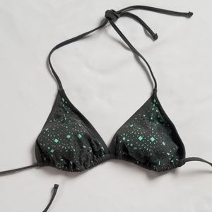 Xhilaration String Triangle Bikini Top Grey Mint